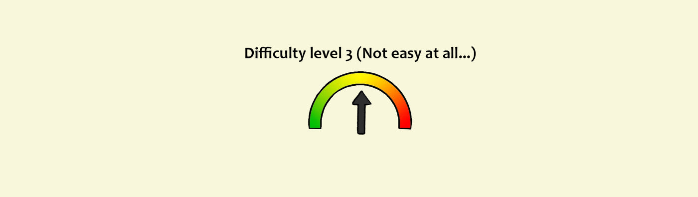 Difficulty level 3 (1easy - 6 Hardest)